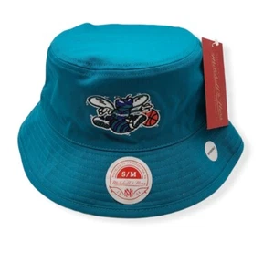 Mitchell & Ness Charlotte Hornets Lifestyle Reversible Bucket HWC Teal Hat - Picture 1 of 4
