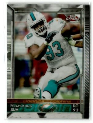 Ndamukong Suh Miami Dolphins 2015 Topps Chrome Silver Refractor #22 - Image 1 of 2