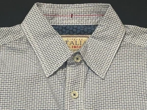 Vintage Italia Men's Checked Long Sleeve Flip Cuff Button Down Shirt - Size S - Picture 1 of 13