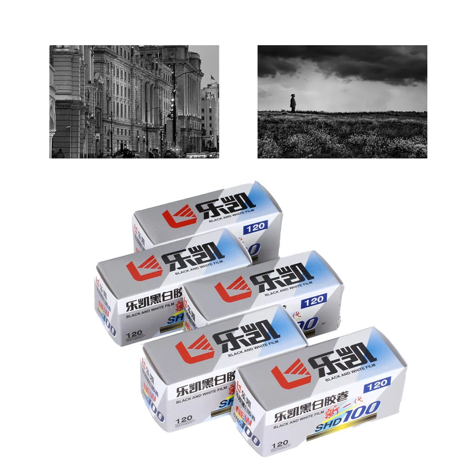Película negativa LUCKY SHD 100 blanco y negro 120 rollos ISO100/21° fecha 05-2026 Foto 1 de 4