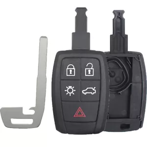 Replacement Remote Key Shell Case Fob 5 Button for Volvo C30 S40 V50 C70 862556 - Foto 1 di 5