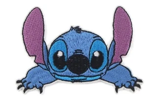 Stitch Face and Hands Embroidered 3 1/4" Wide Iron on Patch - Picture 1 of 1