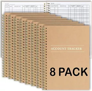 8 Pack Accounting Ledger Books for Home Budget Tracking, Business Bookkeeping - - Picture 1 of 5
