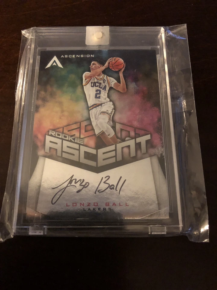 2017-18 PANINI ASCENSION LONZO BALL ROOKIE ASCENT AUTO RC #’d 136/299! LAKERS - Image 1 of 2