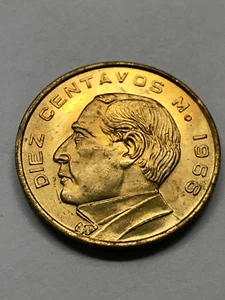 1966 Mexico 10 Centavos CH BU #11823 - Picture 1 of 2