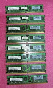 HP 4GB - Lot 8 of 512MB Dimm 345112-051 HYS72T6400HR-5-A DDR2 EEC 1Rx8 PC2-3200R - Picture 1 of 4
