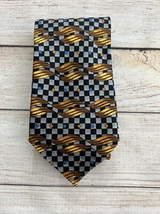 Serica schwarze Seidenkrawatte 57,5 Zoll lang - Bild 1 von 2