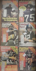 Vintage PITTSBURGH STEELERS Football Digest 1973 1975 1976 1980 - Picture 1 of 7