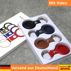 Apple AirTag Hülle Lederoptik Schlüsselanhänger Case Cover Schutz Schutzhülle - Bild 1 von 15