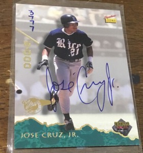 JOSE CRUZ Jr. - 1995 Signature Rookies Tetrad Autographs #32   Ser. #’d /5000