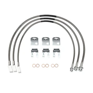 89715 Extended Stainless Steel Brake Lines for Jeep XJ YJ TJ with 4-6in Lift, - Picture 1 of 10