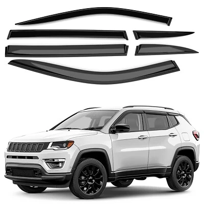 Parasoles de lluvia protectores de viento para Jeep Compass 2017-2025 Foto 1 de 4