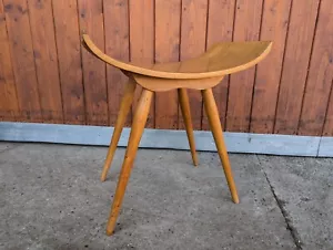 50s Designer Stool Vintage Seat Stool Retro Ottoman Plywood Rockabilly - Picture 1 of 11
