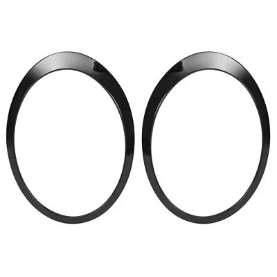 Cubierta de biseles de anillo de embellecedores de faros negros izquierda derecha para Mini Cooper R55 R56 07-15 Foto 1 de 4