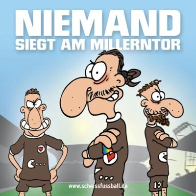 PAULI COMIX 18 NIEMAND SIEGT AM MILLERNTOR -Kleber Guido Schröter 9,8cm x 9,8cm FC St. Pauli