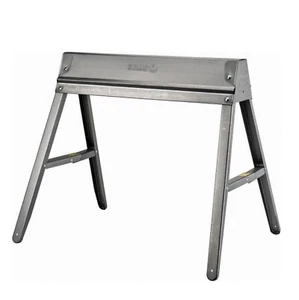 PRO SOURCE Folding Steel Sawhorse: Sturdy Space Saving Design, 29" H x 31" L - Picture 1 of 4