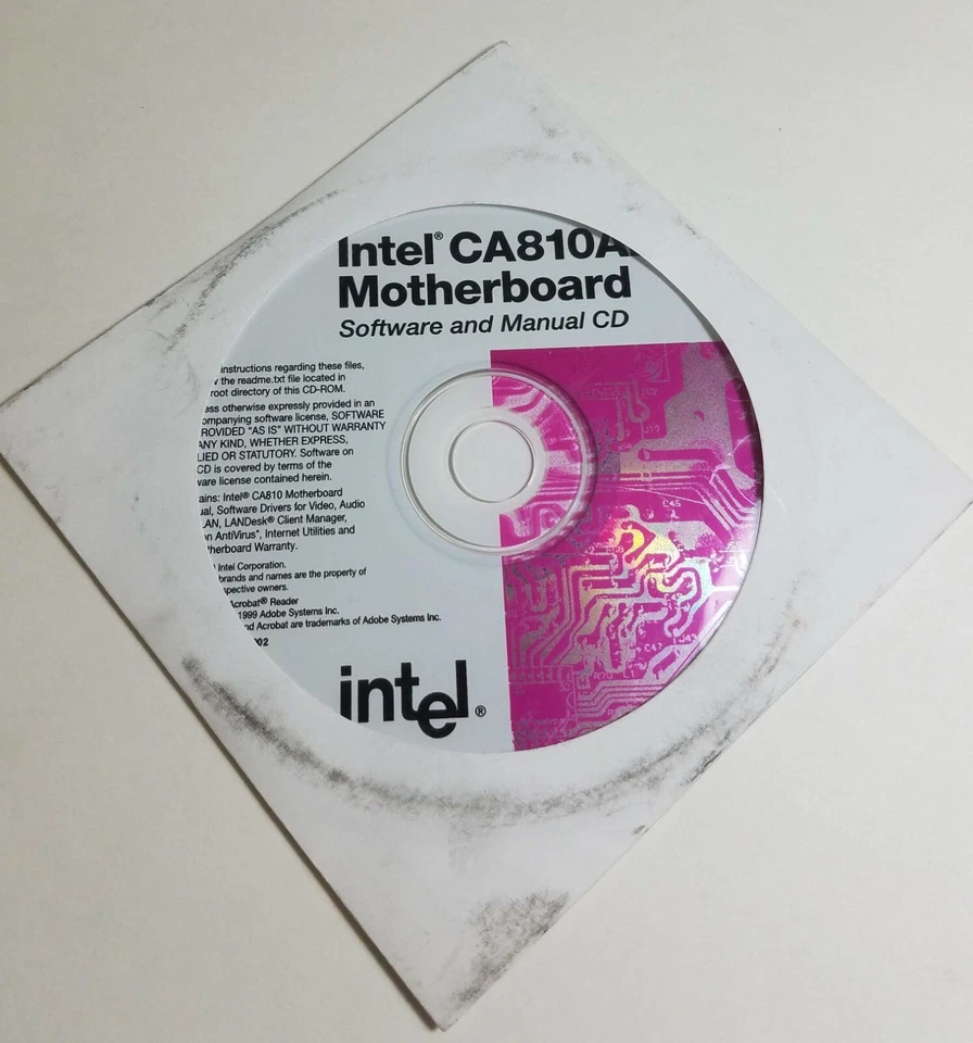 Intel CA810AL Motherboard Software and Manual CD 1999 739368-002 - Image 1 of 4
