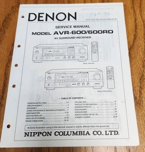 Denon AVR-600/600RD Receptor Manual de Servicio - Original - Imagen 1 de 1