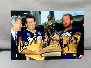 Ray Price Michael Cronin SIGNED Parramatta Eels 6x4 NRL Photo Premiers 1986 1981 - Picture 1 of 1