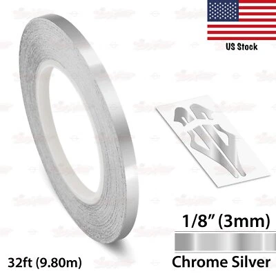 1/8" Roll Vinyl Pinstriping Pin Stripe Solid Line Car Tape Decals Stickers 3mm - Image 1 of 4