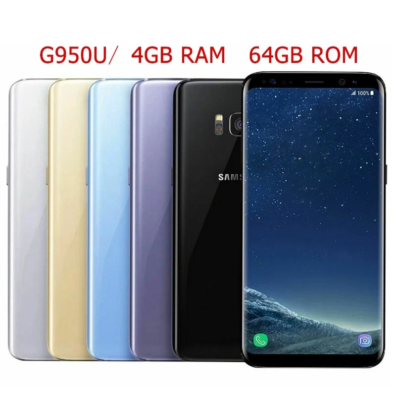 Разблокированный оригинальный смартфон Samsung Galaxy S8 G950U 4 ГБ + 64 ГБ 12 МП 5,8 дюйма LTE 4G - Изображение 1 из 4