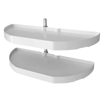 Rev-A-Shelf 31" Lazy Susan Half-Moon Polymer 2-Tier Blind Cabinet 6882-31-11-570 - Image 1 of 4