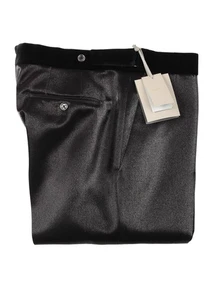 New TOM FORD Black Cocktail Tuxedo Trousers Size 52 / 36 U.S. Pants - Picture 1 of 4