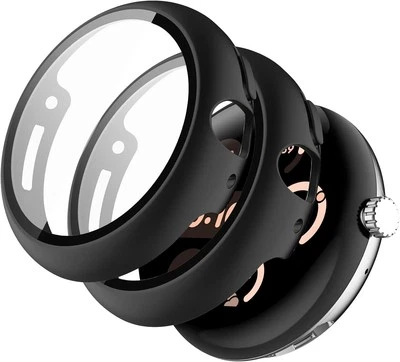 [2 Pack] Miimall Rugged Case Bumper Compatible for Google Pixel 41mm, Black  - Изображение 1 из 4