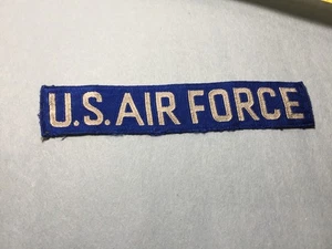 vintage -"U.S. AIR FORCE" -sew-on Color Patch (Silver on Blue) - Picture 1 of 5