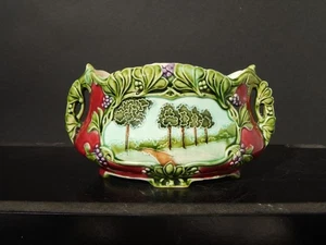 ANTICO RARO PREZIOSO ART NOUVEAU PICCOLO VASO CACHE POT BARBOTINE CERAMICA - Imagen 1 de 8
