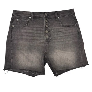 Pantalones Cortos GAP Lavado Negro Denim Cintura Alta Corte Botón Mosca Talla 10/30T - Imagen 1 de 3