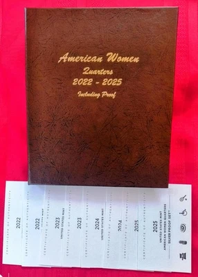 💥2022-2025 100 PDSSS AMERICAN WOMEN QUARTER SET IN A NEW DANSCO #8141 ALBUM - Image 1 of 4