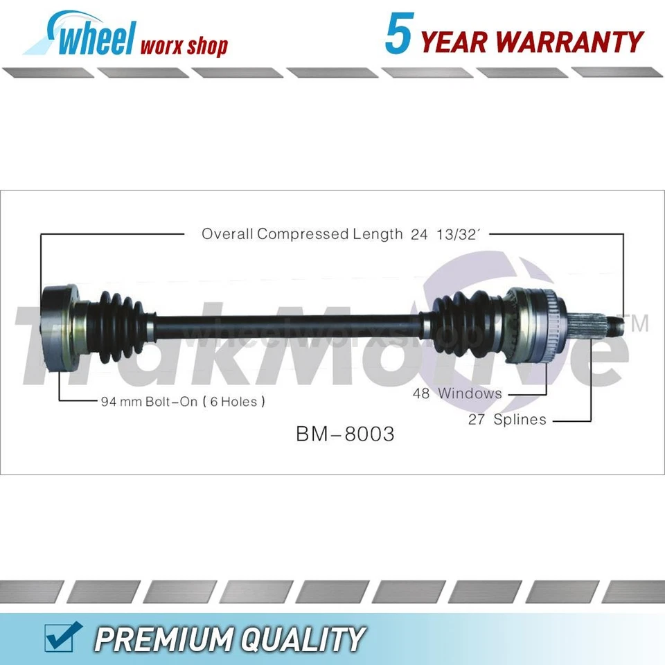 Rear Left CV Axle Shaft CV Joint for BMW 318is 1.8L RWD 1992 1993 1994 1995 - Image 1 of 1