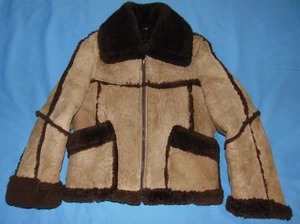Vintage Shearling Lammfell Marlboro Rancher Jacke Herren Größe 40 - Bild 1 von 6