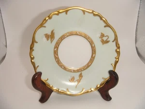 PLATO PLATILLO PORCELANA H&G BAVARIA HEINRICH BORDES FESTONEADOS FLORAL - Imagen 1 de 11