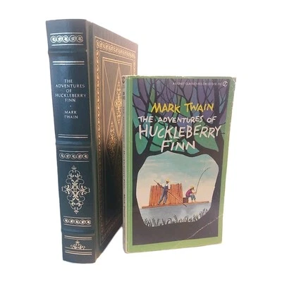 Adventures of Huckleberry Finn Mark Twain Franklin Library Leather 1979 & Signet - Image 1 of 4
