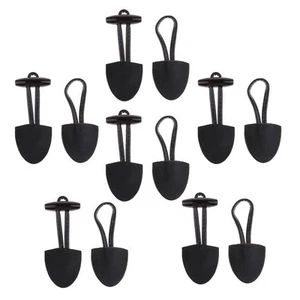 Prettyia 6X PU Leather Horn Toggle Buttons DIY Duffle Coat Fastener Buckle - Picture 1 of 7