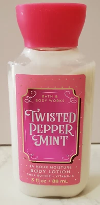 Bath and Body Works Body Lotion Twisted Peppermint 3 fl oz/88 mL Travel Size NEW - Image 1 of 4
