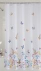 Butterfly Garden Shower Curtain Polyester Multicolored Butterflies on White NEW!
