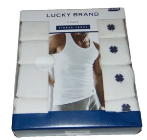 ~4 NEW Men's LUCKY BRAND Ribbed Tanks! Size M 38-40 Nice FS~ - Picture 1 of 1