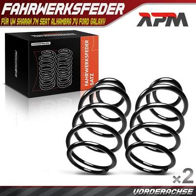 2x Federn Fahrwerksfeder Vorne für VW Sharan 7M Seat Alhambra 7V Ford Galaxy  - Bild 1 von 4