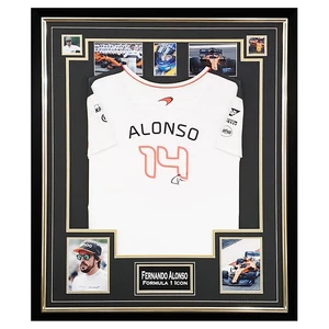 Signed Fernando Alonso Jersey Framed - Formula 1 Icon Autograph +COA - Picture 1 of 1