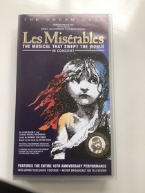 Les Miserables In Concert Dream Cast VHS Video