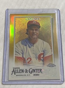 STEVE CARLTON 2020 Topps Allen & Ginter Chrome GOLD SP RC Refractor /50 PHILLIES