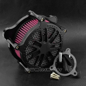 Dots Ring Air Filter Red Cleaner Intake Fit For Harley Touring 17-19 Softail 18 - Picture 1 of 6