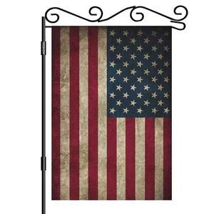 AOYEGO Rustic Usa Flag Garden Yard Flag 12.5"x 18" Double Sided Polyester Vin... - Picture 1 of 6