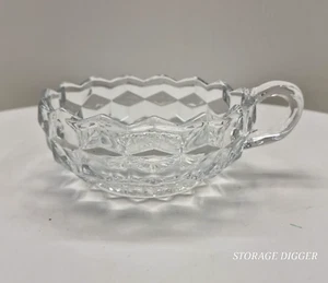 Vintage Fostoria Clear Crystal Glass Handled Nappy Bowl Candy Dish, Round 4.5" - Picture 1 of 11