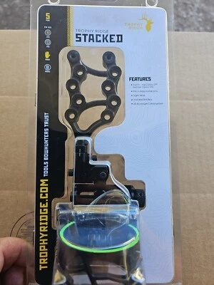 Mira empilhada Trophy Ridge - Mão direita - 5 pinos - Preto - AS905STK - Imagem 1 de 4