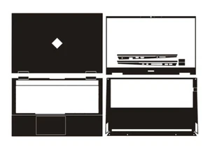Carbon fiber Laptop Sticker Skin Decals Cover Protector for HP 15-en0034AX 15.6" - Picture 1 of 34
