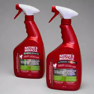 NATURE'S MIRACLE (2 PACK) Advanced Stain & Odour Eliminator 946 ml, Red - Picture 1 of 10